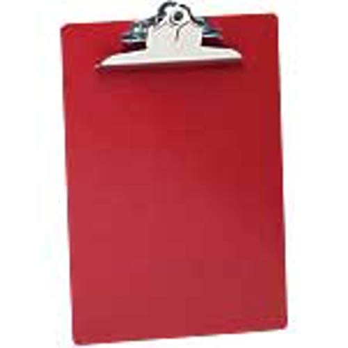 Saunders Plastic Clipboard, 8 1 2 x 12 , Red