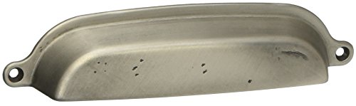 MNG Hardware 84864 Riverstone Cup Pull, 6", Distressed Pewter