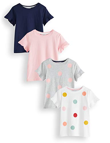Abbigliamento Bambina Red Wagon Marchio Amazon - RED WAGON - Spotted, T-shirt Bambina, Multicolore (Multicolour), 128, Label:8 Years
