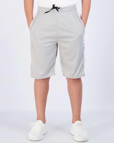 Real Essentials 5 Pack: Boys' Mesh Basketball Athletic Shorts with Pockets – Teen Kids Youth Quick Dry Soccer Running Gym2