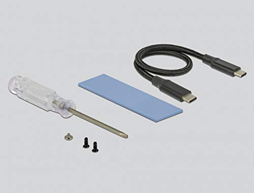 Caja externa USB 3.1 para M.2 NVMe Delock negra miniatura 4