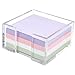Milageto Acrylic Sticky Notes Holder with 4Pads Memo Dispenser Stand Gift Notepad Holder for Teacher 3x3