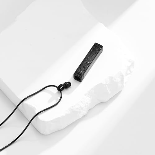 VCCWYQK Baum des Lebens Urne Halsketten für Asche Kremation Schmuck Würfel Asche Keepsake Halskette Bar Urne Anhänger für Frauen Männer