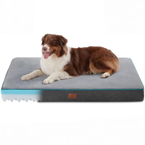 Bedsure Memory Foam Dog Beds Large Sized Dog - Orthopedic Pet Beds for Crate with Removable Washable...