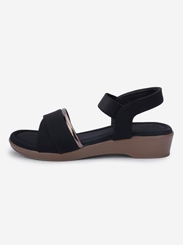 Image of SKOLL Wedges Heels Sandals For Women, Comfortable Heel, Ankle Straps