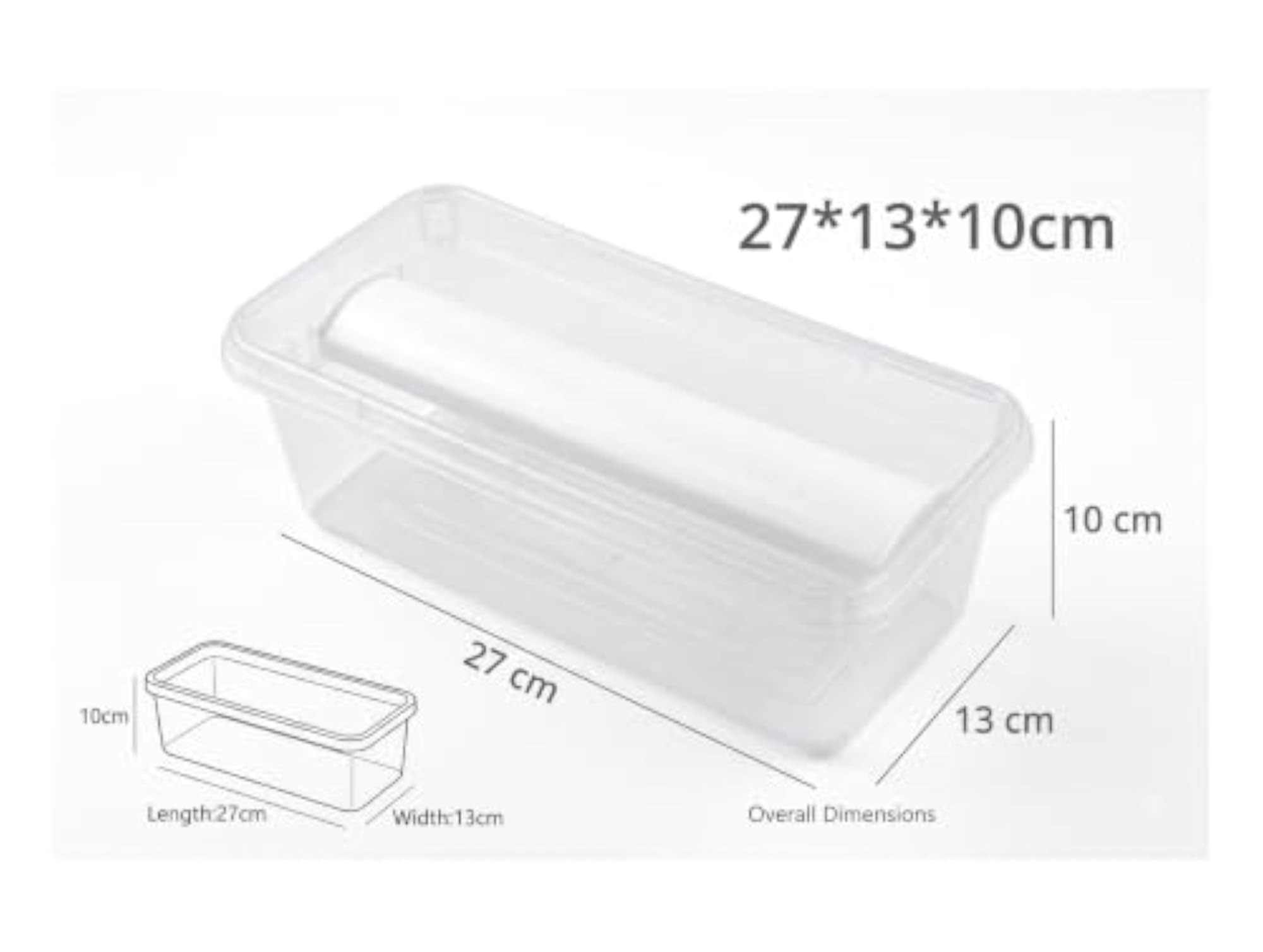 Clear Plastic Bangle Box with Lid, Transparent Storage Organizer