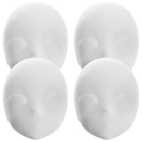 Abaodam DIY Full Face Masks 4pcs Blank Paintable Masks Costume Craft Plain Masquerade for DIY Decoration Art Cosplay Dance Party White