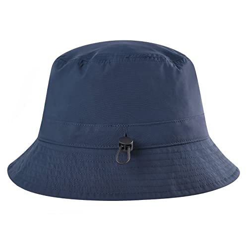 Feicui Everyday Bucket Sun Hat Unisex Lightweight Outdoor Summer Beach Vacation Getaway Headwear (Navy, 7 1/4) #TOP3