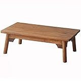 Table Table Basse Table Kang Bois Massif Orme Ancien Table Basse Tatami Table Basse Table à thé Japonaise Table Balcon Baie vitrée Table à Manger Table Ordinateur(60 * 40 * 30CM)