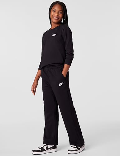 Image of Nike Girls' Sportswear Club Fleece Wide-Leg Pants