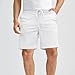 JEShifangjiusu Men's Fashion Relaxed Drawstring 7 Inch Shorts Summer Beach Casual Short Solid Color Cotton Short Pants (White,Small)