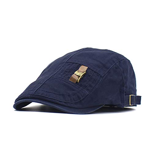 Morbido e confortevole Adantico Uomo Cotone Cappello Flat cap (Blu)