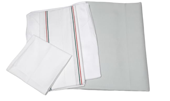 mamraj Men's 5- Piece Pandit Cotton Kurta Pajama set Unstitched Kurta, Angocha, Vest,Hanky. (Light Pista)-picture-17