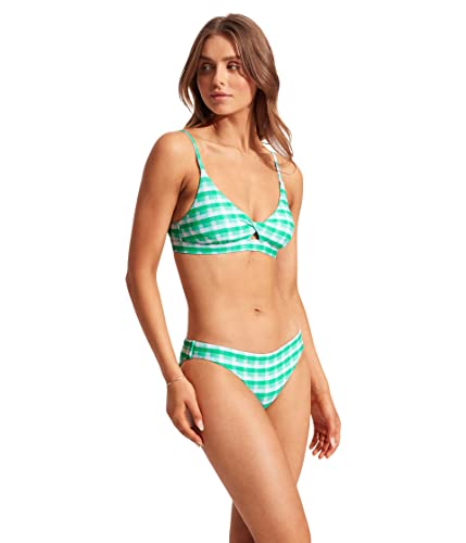 Bas de bikini Seafolly Portofino Jade coupe hipster premium en taille 10