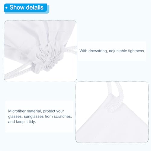 Image of PATIKIL Microfiber Glasses Bag, Sunglasses Pouch Eyeglass Bag Soft Sunglass Case with Eyeglasses Cleaning Cloth