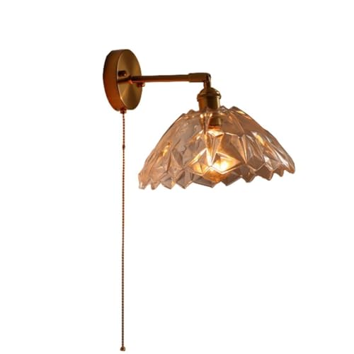 Apliques de Pared Modernos, lámparas Vintage con Pantalla de Cristal, lámpara Ajustable para Sala de Estar, Dormitorio, Pasillo, Cocina (Transparente).