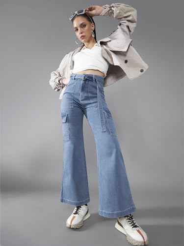 Image of Dolce Crudo High Rise Wide Leg Jeans for Women