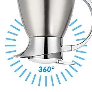 Edelstahl-Isolierkanne 2,3 Liter – Silber – Doppelwandige Vakuum-Kaffeekanne für Heiß- & Kaltgetränke, 18/8 Edelstahl, Auslaufsicher, Leicht zu Reinigen