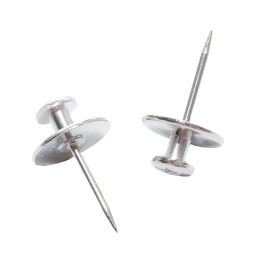 Image of 25 Pcs Silver Push Pins, Double Head Nails Decorative Tacks , Sturdy and Track-Less Wall Tacks for Easy Picture Hanging(Star Pattern)