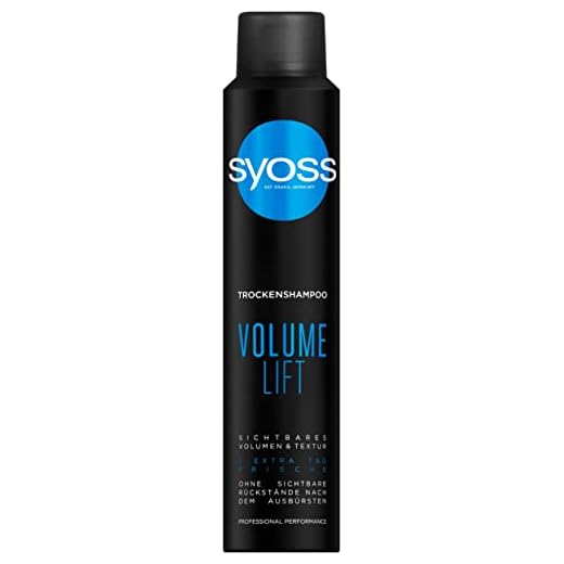 Syoss Champú en seco Volume Lift (200 ml) champú seco para un peinado voluminoso, sin residuos para una frescura extra sin lavar el cabello