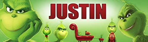 The Grinch - 8.5"x30" Personalized Name Poster, Customize With Your Child's Name, Birthday Party Banner