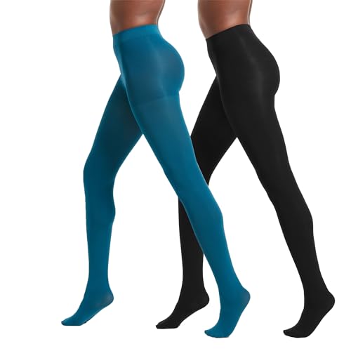Image of No nonsense Women's Super Opaque Control Top Tights 90 Denier Soft High Waist Pantyhose