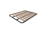 👍 BASE PARA CAMAS: Este somier para camas de 135 x 190 cm sin patas está fabricado en España con tubos de acero de 30 x 30 mm y laminas de madera de chopo de 9 cm de ancho vaporizados con papel estructurado antideslizante