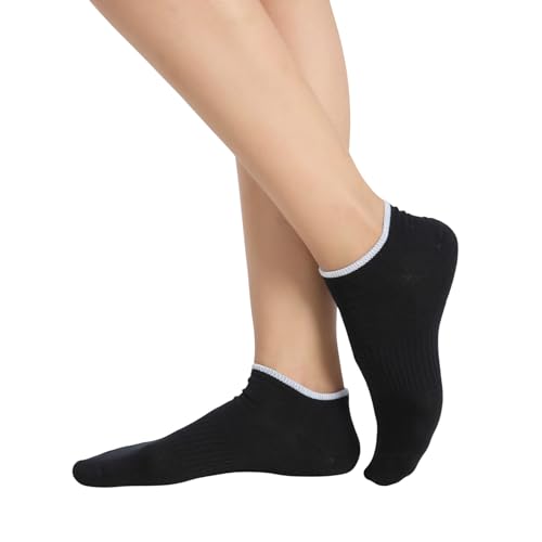 Image of BALENZIA No Show Socks Womens |Pack of 4| Low Cut Ankle Non Slip Footie for Flats Sneaker Slip On Loafer Thin Summer Sock