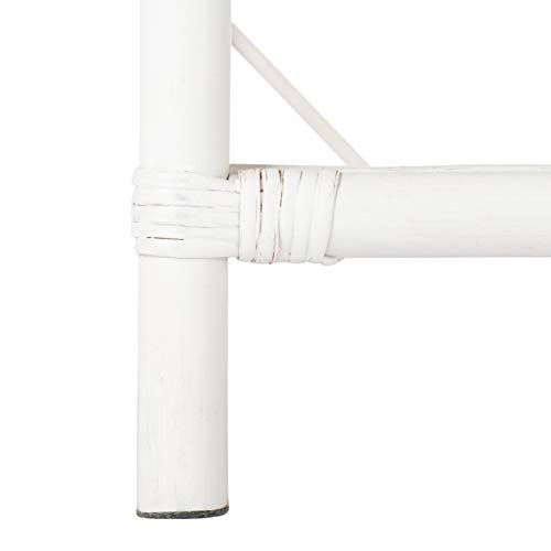 SAFAVIEH Home Collection Roya White and Natural Rattan 1-Drawer 1-Shelf Nightstand - Image 8