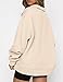 Trendy Queen Womens Oversized Half Zip Pullover Long Sleeve Sweatshirt Quarter Zip Hoodie Sweater Teen Girls Fall Y2K Clothes Apricot