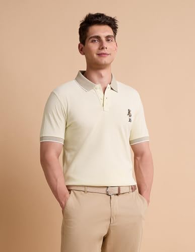 Image of U.S. POLO ASSN. Men Cotton Slim Fit Solid Polo Shirt