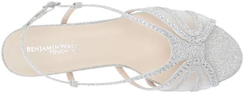 Touch Ups womens Clara Heeled Sandal, Silver, 8 Wide US | Image 4