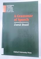 A Grammar of Speech 019437193X Book Cover
