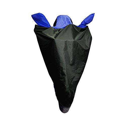 Image of Riderscart 100% Water Proof Scooty Cover for Honda Activa i Two Wheeler Cover with Universal Tyre Light Blue Fancy Light Tail Light Plastic (Blk Cover with T Light) (Black Blue)
