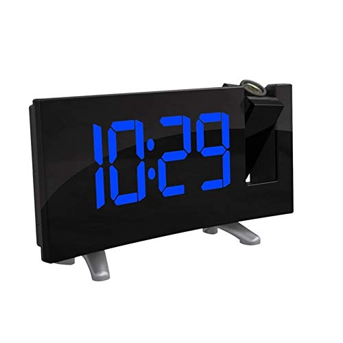 Lmy0624 Radio Reloj Despertador con Proyección De Tiempo Reloj Electrónico, Mesa De Noche, Proyector, Reloj, Reloj Digital, 3.85 Pulgadas