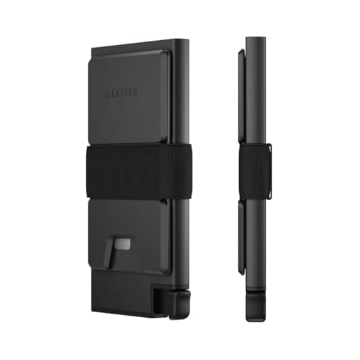 Ekster Aluminum Cardholder Wallet for Men | Metal Wallets with RFID Blocking Layer | Slim & Minimalist Aluminum Wallet with Push Button for Quick Card Access (Space Grey)