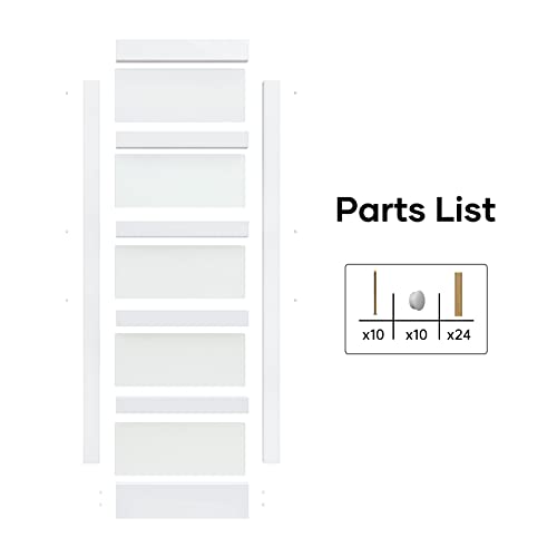 Finosen 36In X 84In Glass Door,White Sliding Barn Door Slab With 5 Frosted Glass Panels,Assembly Needed Interior Barn Door For Closet,Bathroom And Living Room Etc. #TOP7