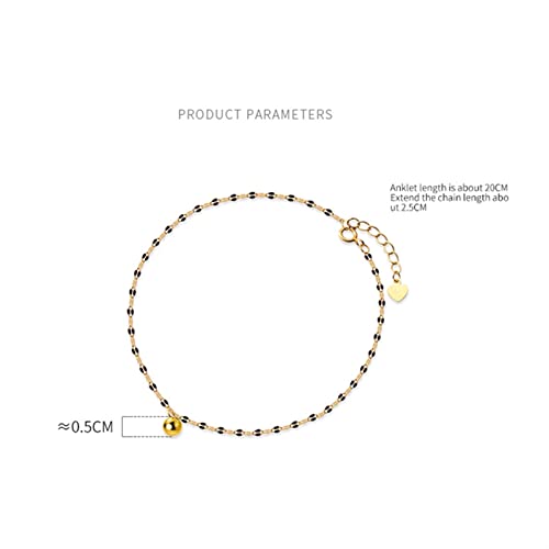 Pulseras de tobillo brillantes con ajuste comodo antianudado 5