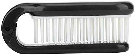 Antilog Pocket Folding Hair Brush Comb, Collapsible Travel Essentials Scalp Massage Comb Hair Styling Tool Accessory for Home Beauty Salon(Black)