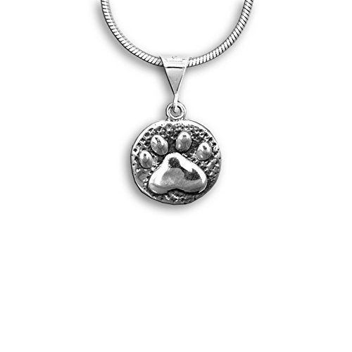 The Magic Zoo Sterling Silver Paw Print Pendant #TOP25