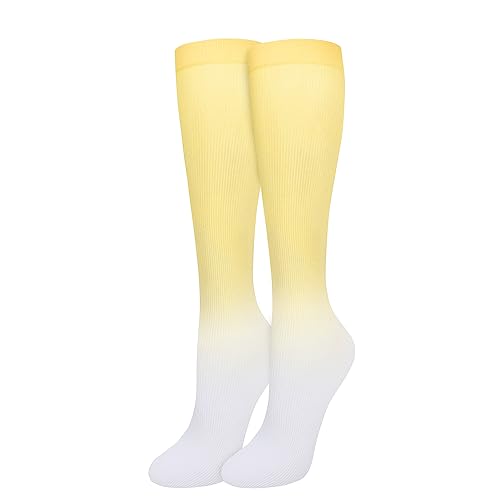 Image of Benefeet Sox Women Girls Thin Nylon Knee High Socks Long Tube Socks Unisex Soft Cozy High Calf Sock Tie Dye /Gradient