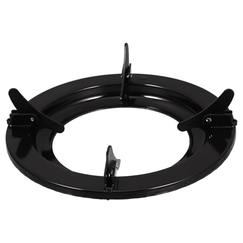 EXAOMBLE ガスコンロ用頑丈属製フラット五徳 耐熱非滑り鍋置き中華鍋リング 卓上火力サポート鍋台兼用