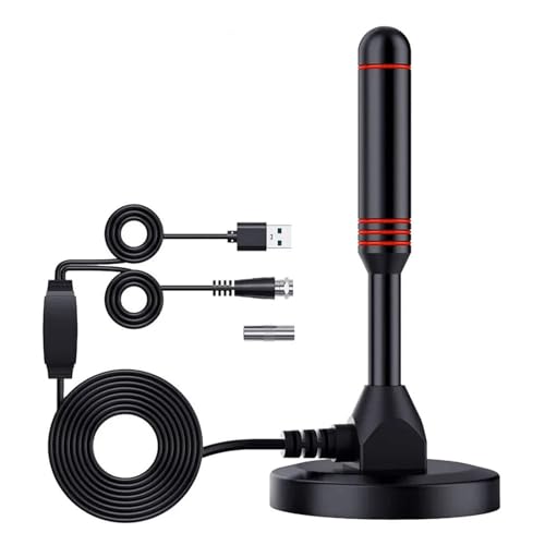 Portable Indoor Outdoor Digital HD Freeview Aerial Ariel, 4K 1080P Smart HDTV Digital TV Antenna with Signal Amplifier, 60 Miles Range, 16.4ft Coaxial Cable