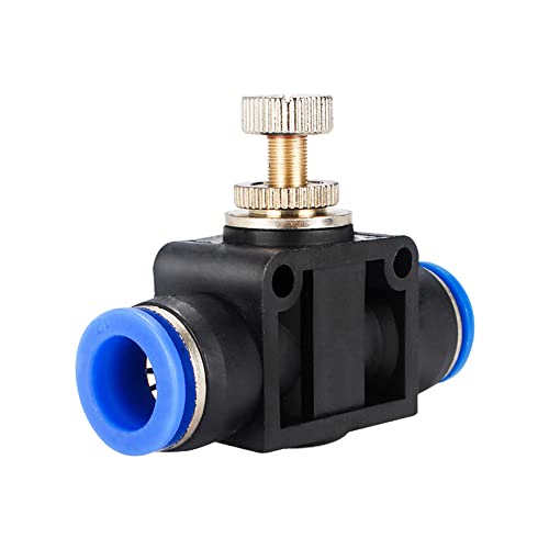 ezqnirk 1PCS Pneumatics Air Throttle Valve Speed Control Valve Quick Hose Tube Water Fitting Connector Pneumatic Fittings,LSA-10