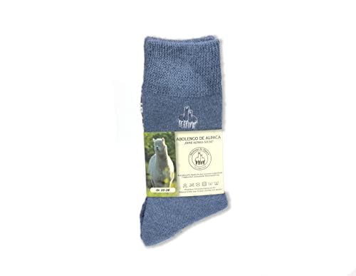 Abolengo de Alpaca Deine Alpaka Socke, besonders weich und kuschelig, passen auch perfekt in Schuhen, hellblau 43-46 Cover