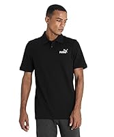 PUMA Men's Essential Pique Polo Shirt, Black, L