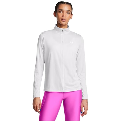 Under Armour Tech Damen-Sweatshirt mit durchgehendem Reißverschluss, Halo Grau/Weiß, 46 – Ansicht 2