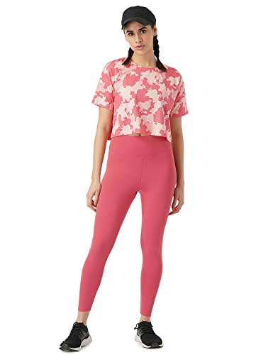 Image of PUMP'D Athleisure Women's Boxy Top for Gym -Lightweight, Anti-Odor, UV Protect, Ultra Soft Seams Cropped Regular Fit |Women for Training Wear | Workout Quick Dry Gym Wear Running Short T Shirt