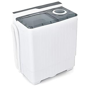 TANGZON Twin Tub Washing Machine, 10.5/8.5KG Portable Washer and Spin Dryer Combo with Timer Control, Compact Washers…