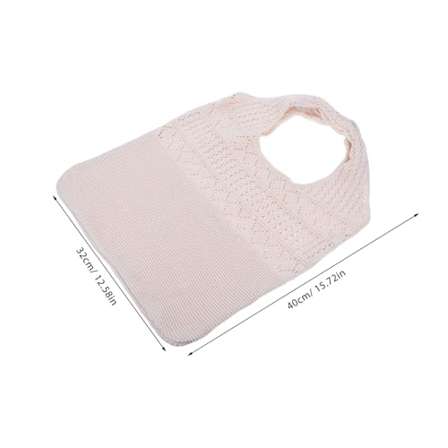 Bolsa de punto de tejer flexible estilo casual con asas anchas 4